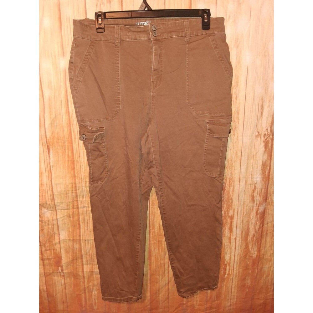Terra & Sky Brown Skinny Pants Sz 18W